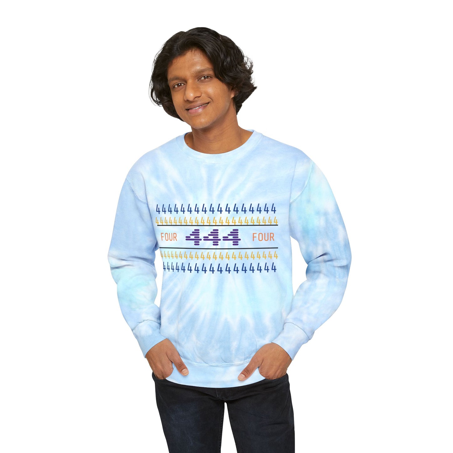 444 Angel Numbers Tye Dye Sweatshirt